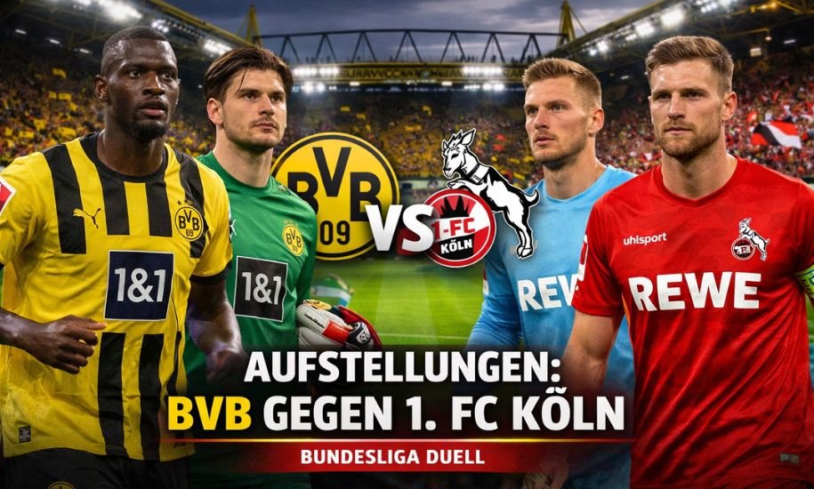 Aufstellungen: Teilnehmer: BVB Gegen 1. FC Köln